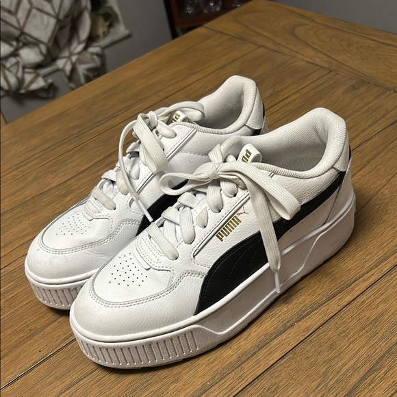 Puma Women's White and Black Sneakers - Picture 1 of 7
